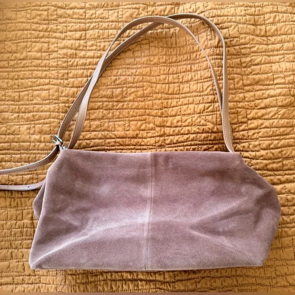 NWOT REVOLVE Dual Straps Suede Shoulder Bag in Brown - Picture 7 of 10